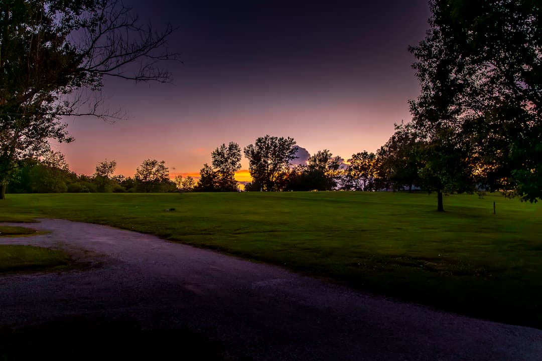 Golden sunset over the campground at Alta Campground